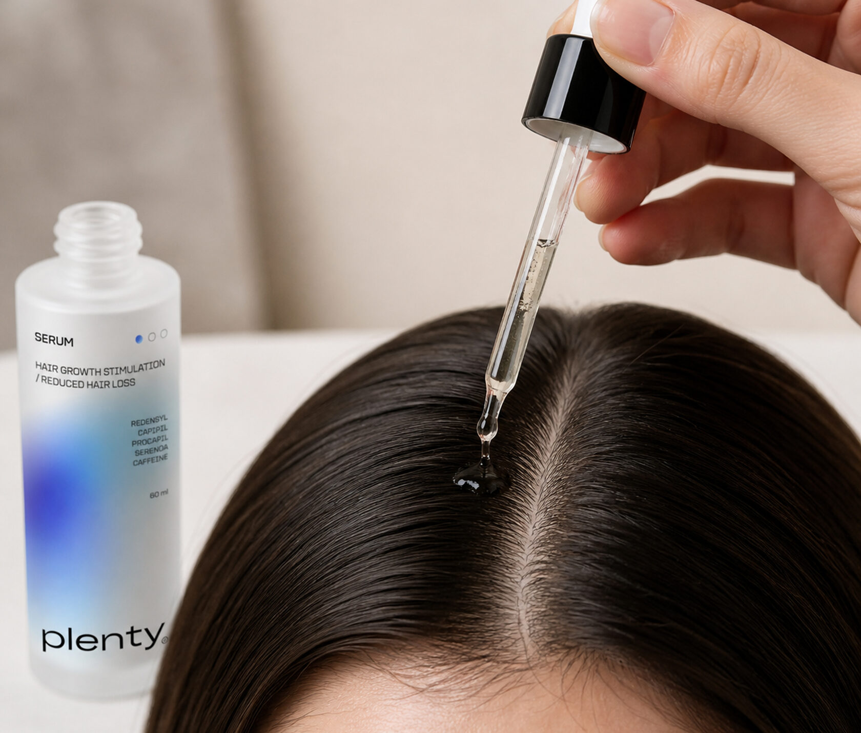 Applying serum along the partings